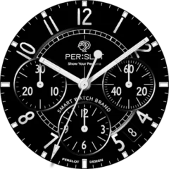 Black Instrument Chronograph - PERSLOT Galaxy Watch Face
