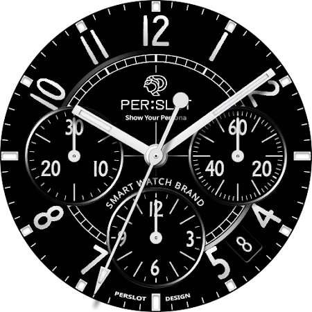 Black Instrument Chronograph - PERSLOT Galaxy Watch Face