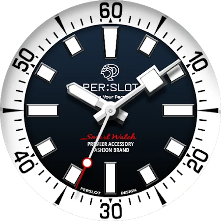 Blue Rally Tachymeter - PERSLOT Galaxy Watch Face