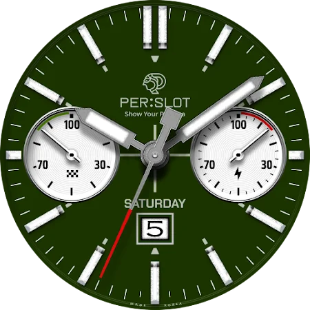 Checker Flag Chronograph - PERSLOT Galaxy Watch Face