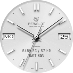 Modern Silver Minimal Watch Face - PERSLOT