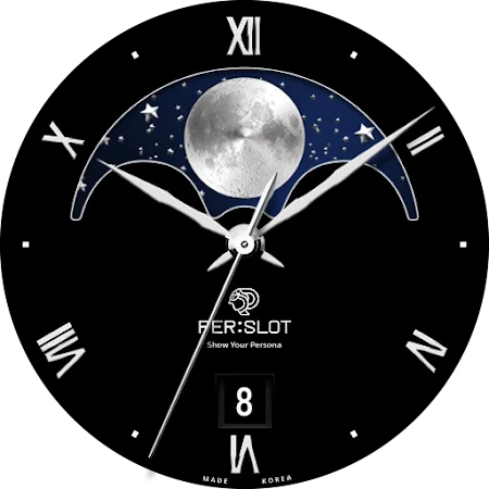 Moon Phase - PERSLOT Galaxy Watch Face