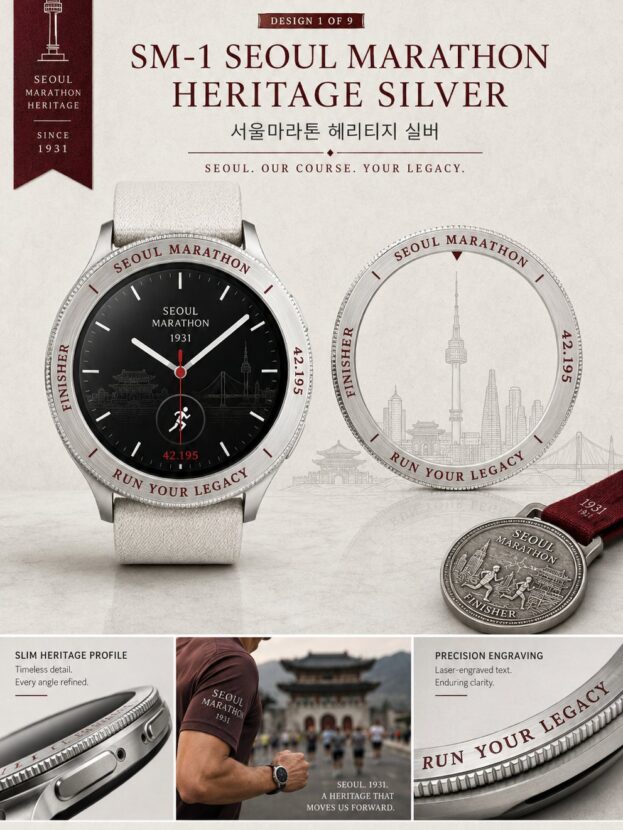 퍼슬랏 Imagine 서울마라톤 헤리티지 실버 갤럭시워치 베젤링 콘셉트