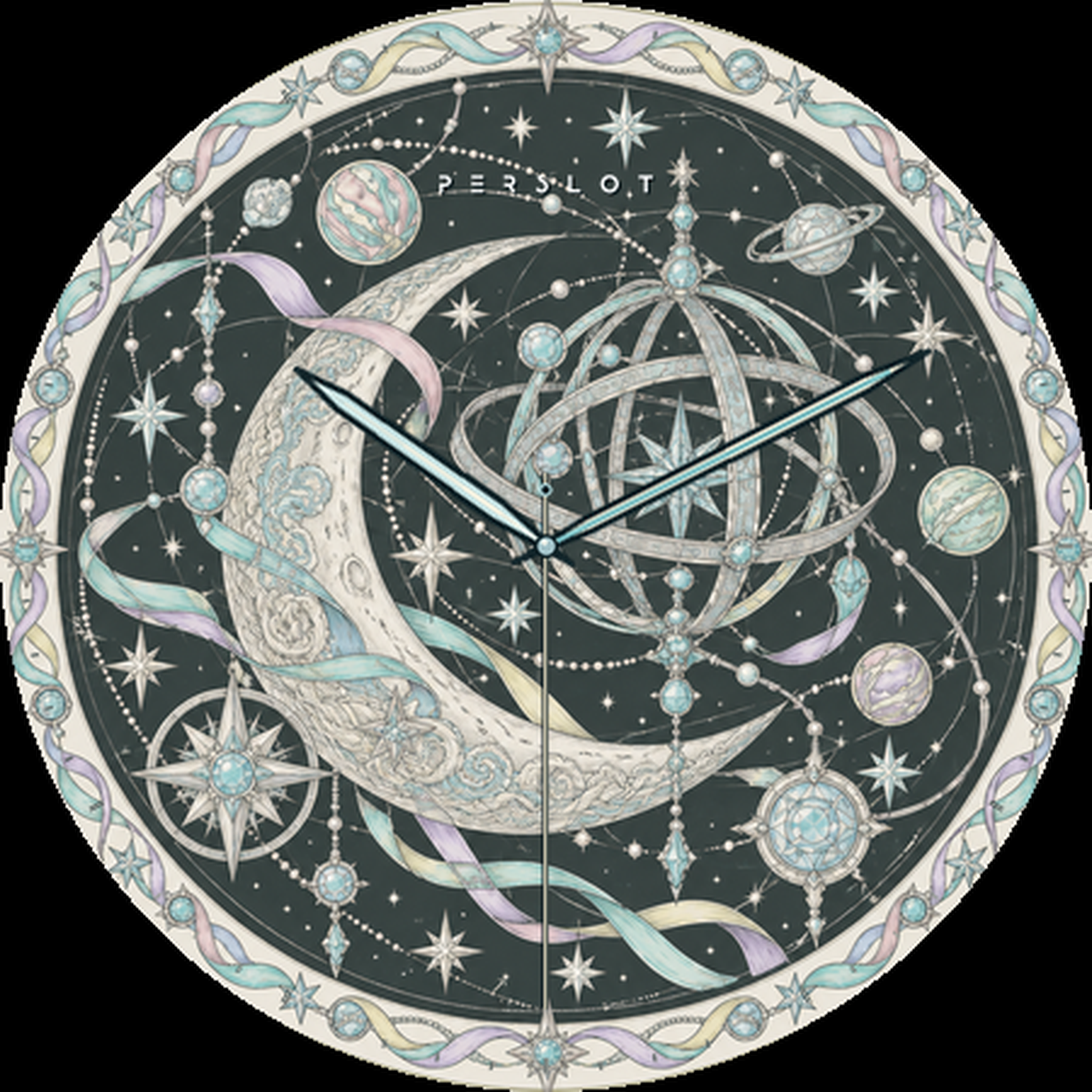 달과 천구의 파스텔 장식이 펼쳐진 Celestial Reverie 달 옵션