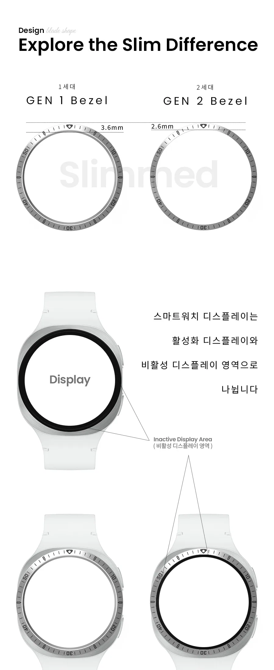 M-2 인컷 블레이드 · 워치8 44mm 상세 안내 4 · 1/2